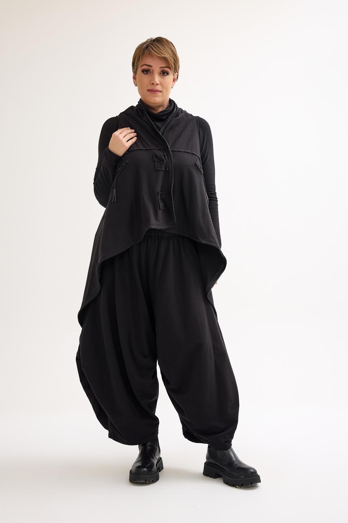 Black Polyester Vest