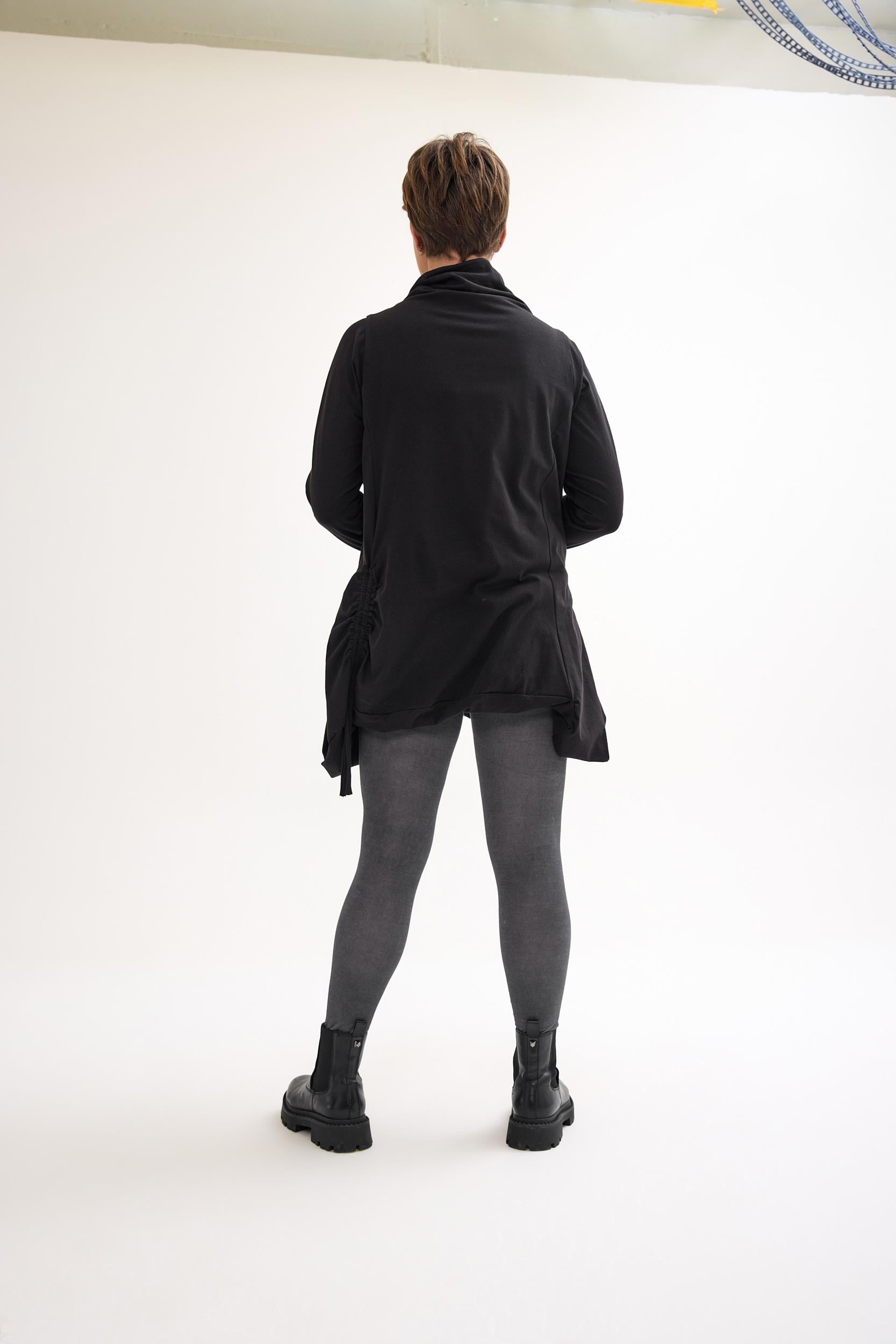 Black Viscose Tunic