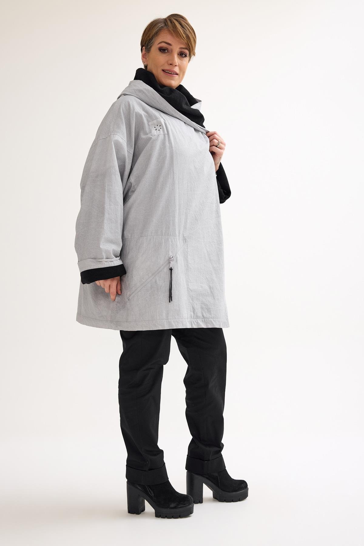 Gray Oversize Wool Coat