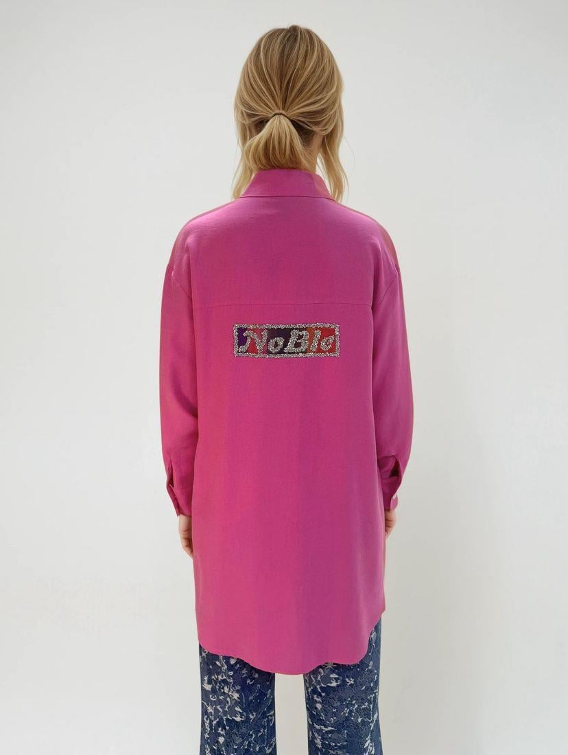 OVERSİZE PEMBE GÖMLEK 