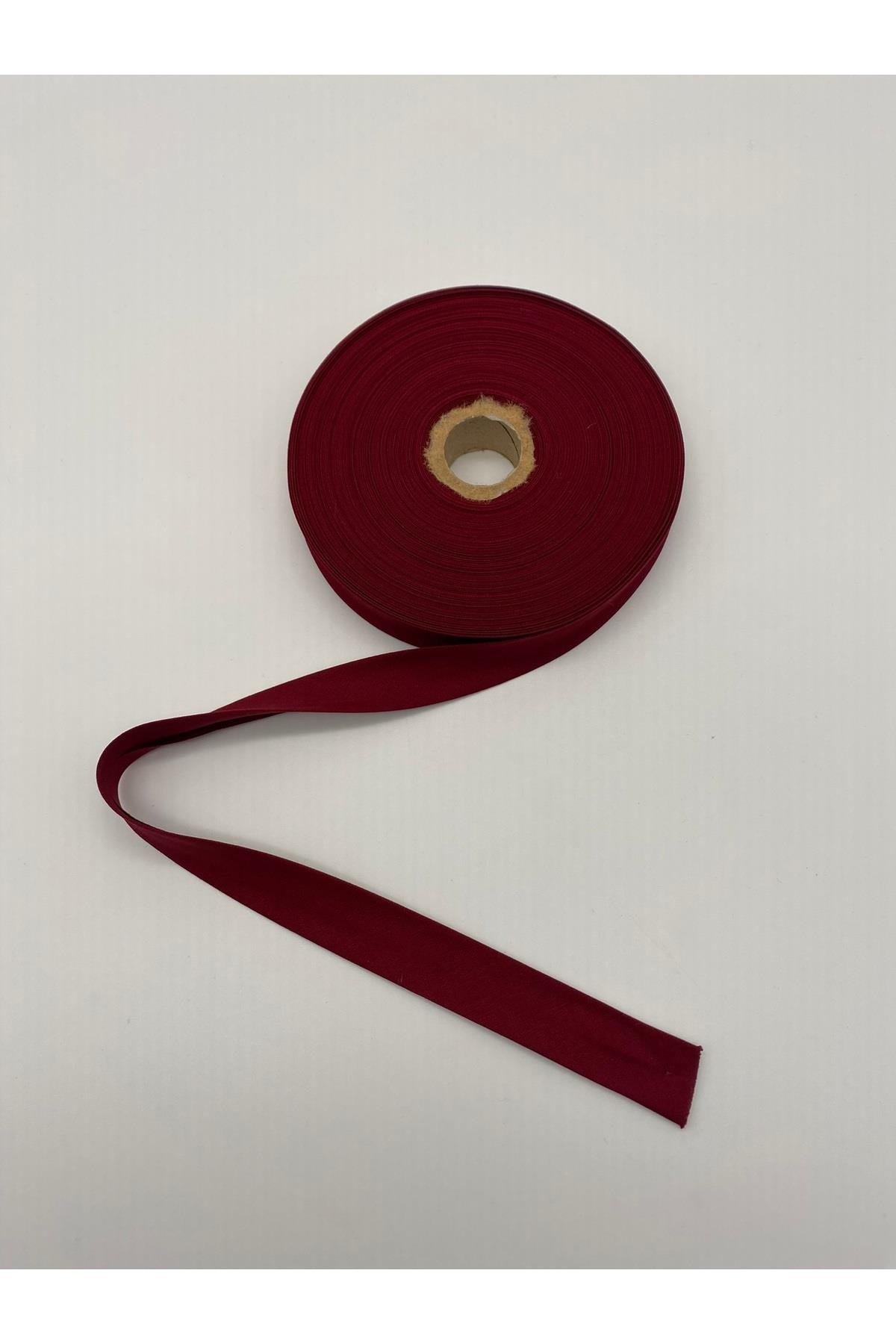 %100 Pamuk (Koton) Biye Sarı 25 Metre Uzunluk- 2 cm Genişlik - Verev Katlı Koton Biye 25 Metre No:38