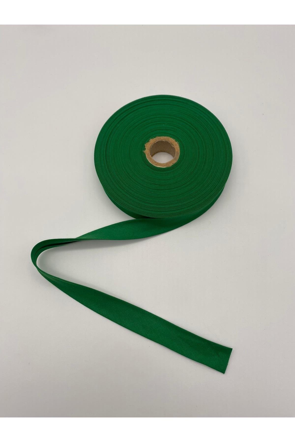 %100 Pamuk (Koton) Biye Sarı 25 Metre Uzunluk- 2 cm Genişlik - Verev Katlı Koton Biye 25 Metre No:38