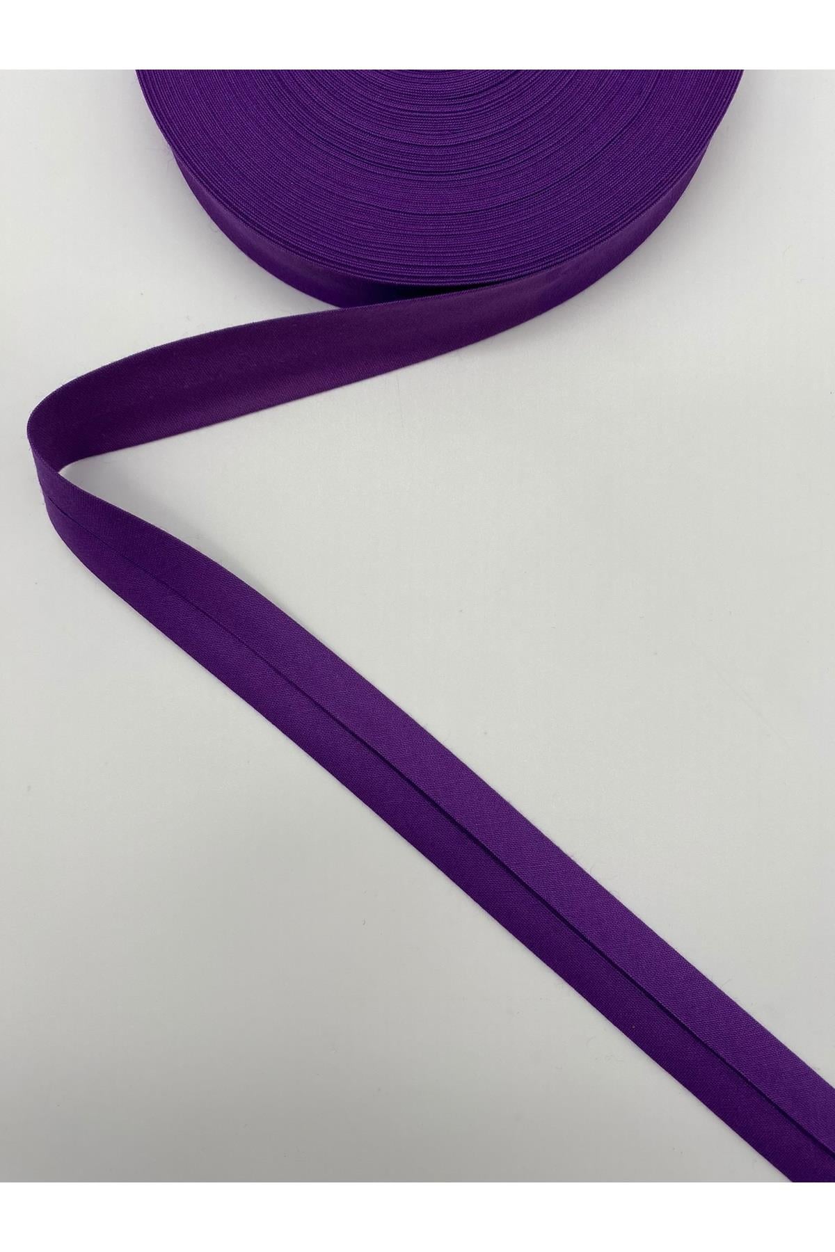 %100 Pamuk (Koton) Biye Sarı 25 Metre Uzunluk- 2 cm Genişlik - Verev Katlı Koton Biye 25 Metre No:38
