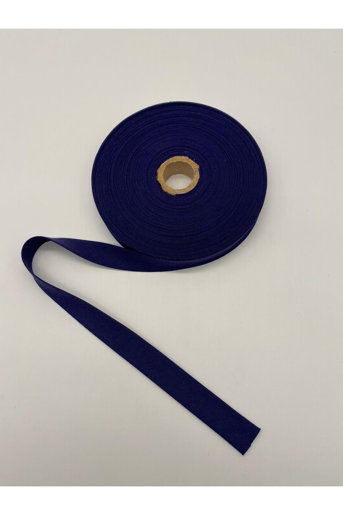 %100 Pamuk (Koton) Biye Sarı 25 Metre Uzunluk- 2 cm Genişlik - Verev Katlı Koton Biye 25 Metre No:38