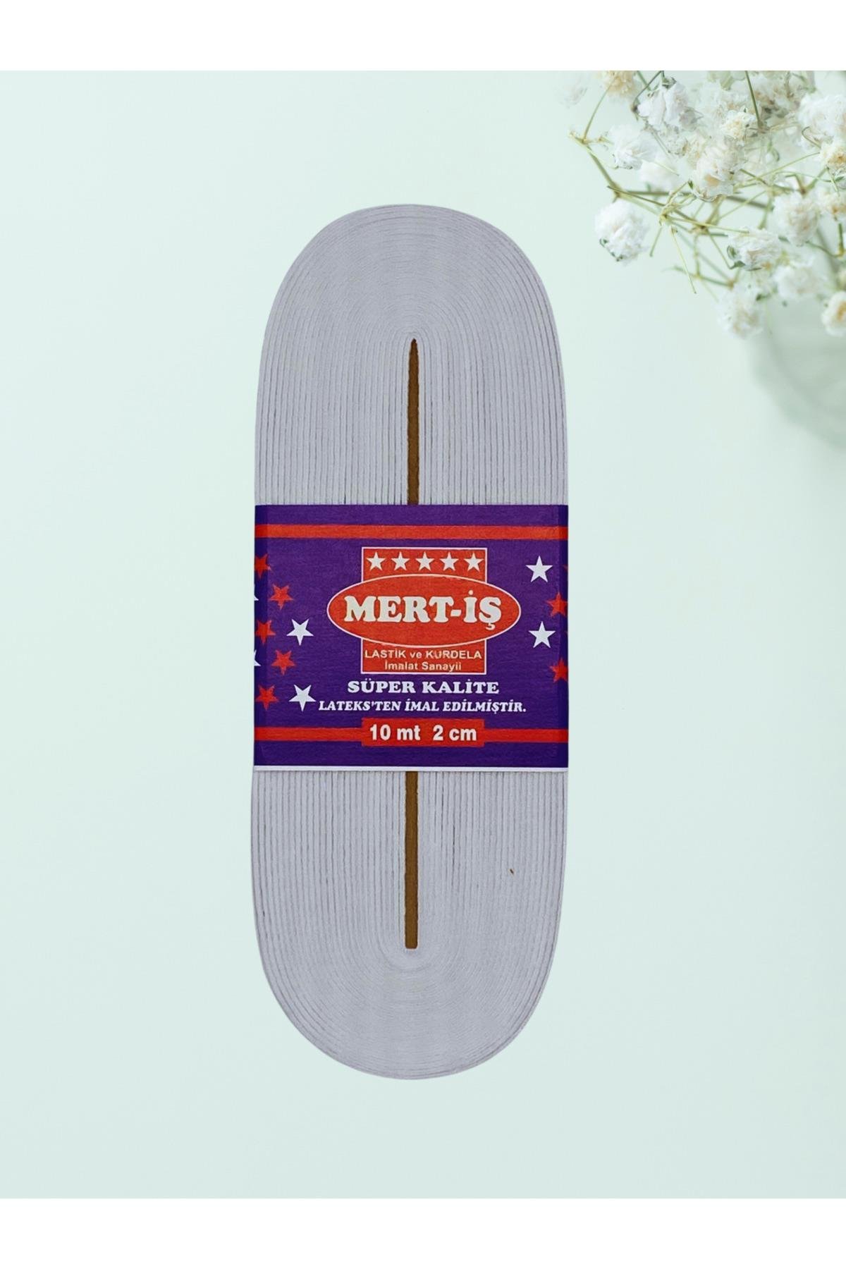 2 cm Paça-Bel-Etek-Eşofman Lastiği Beyaz 10 Metre