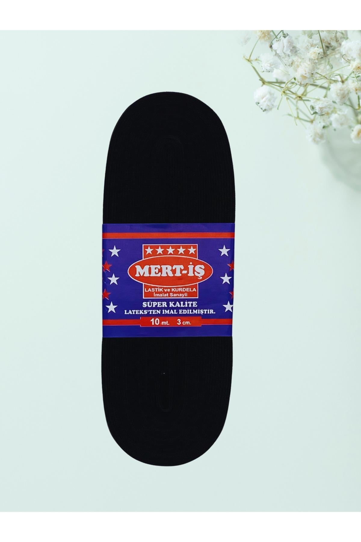 3 cm Paça-Bel-Etek-Eşofman Lastiği Siyah 10 Metre