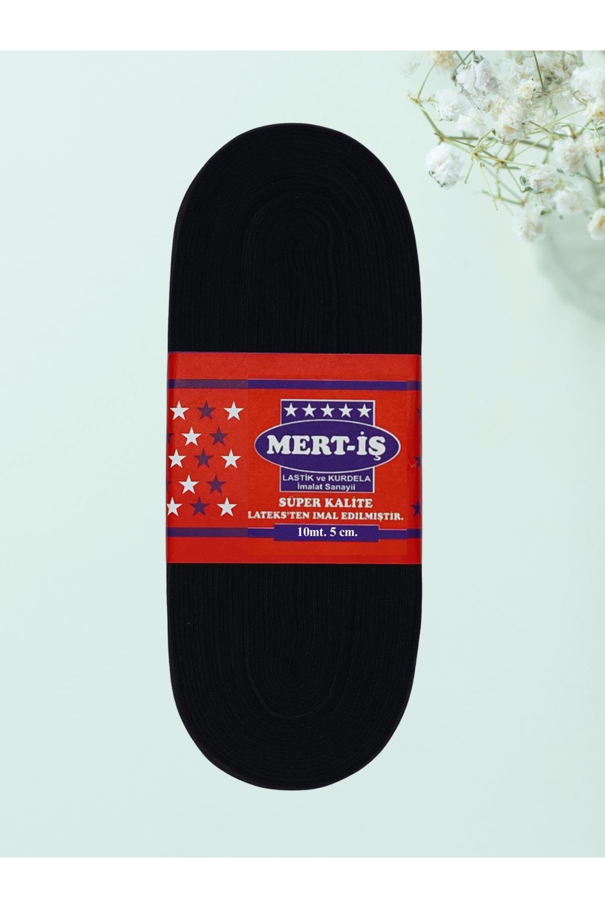 5 cm Paça-Bel-Etek-Eşofman Lastiği Siyah 10 Metre