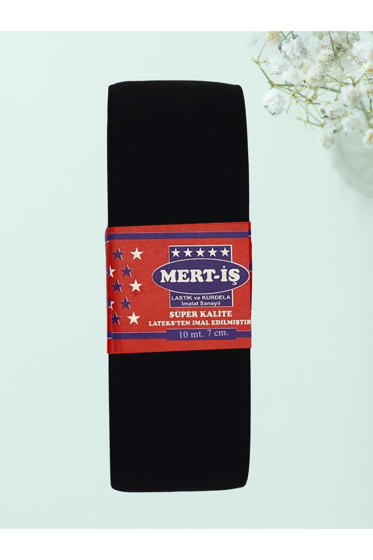 7 cm Paça-Bel-Etek-Eşofman Lastiği Siyah 10 Metre