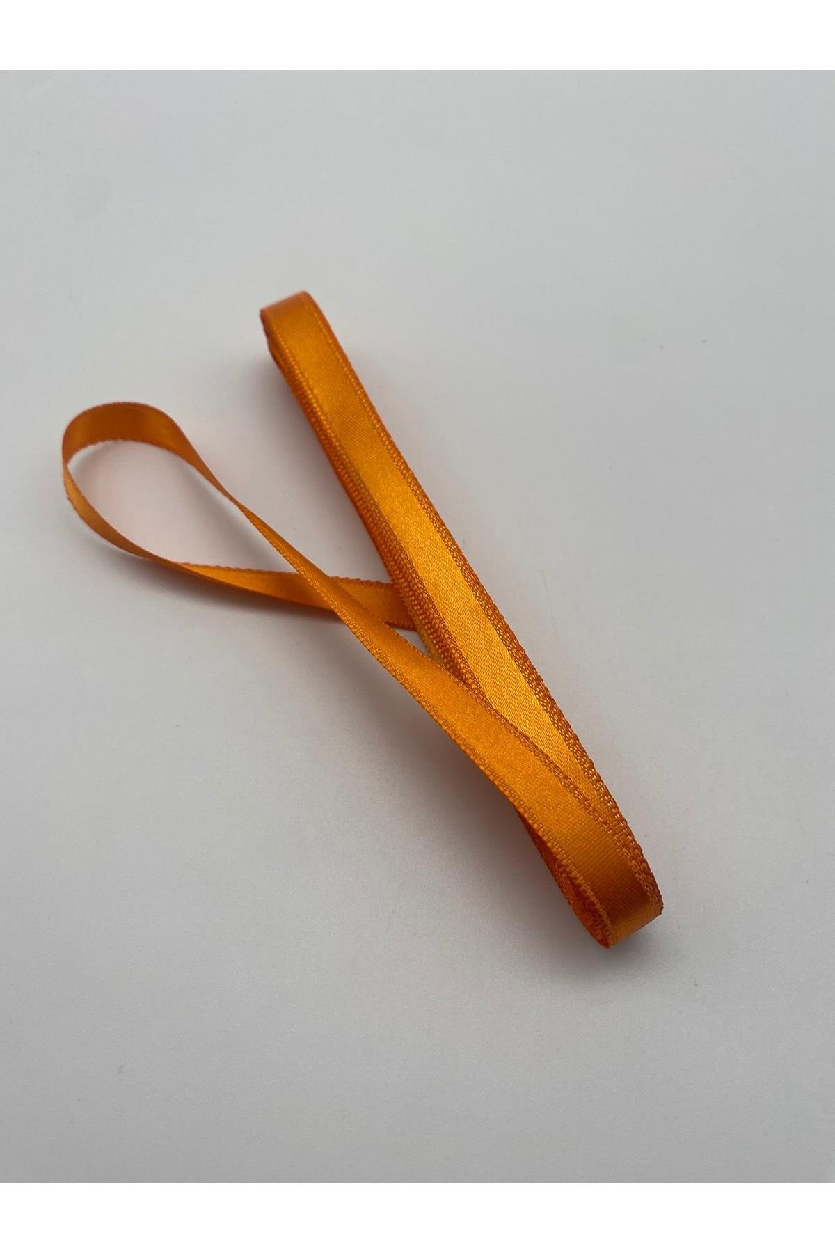 Sarı Saten Kurdele 1 cm 10 Metre, Bohça-Süsleme-Dekor-Çeyiz Kurdela No:5
