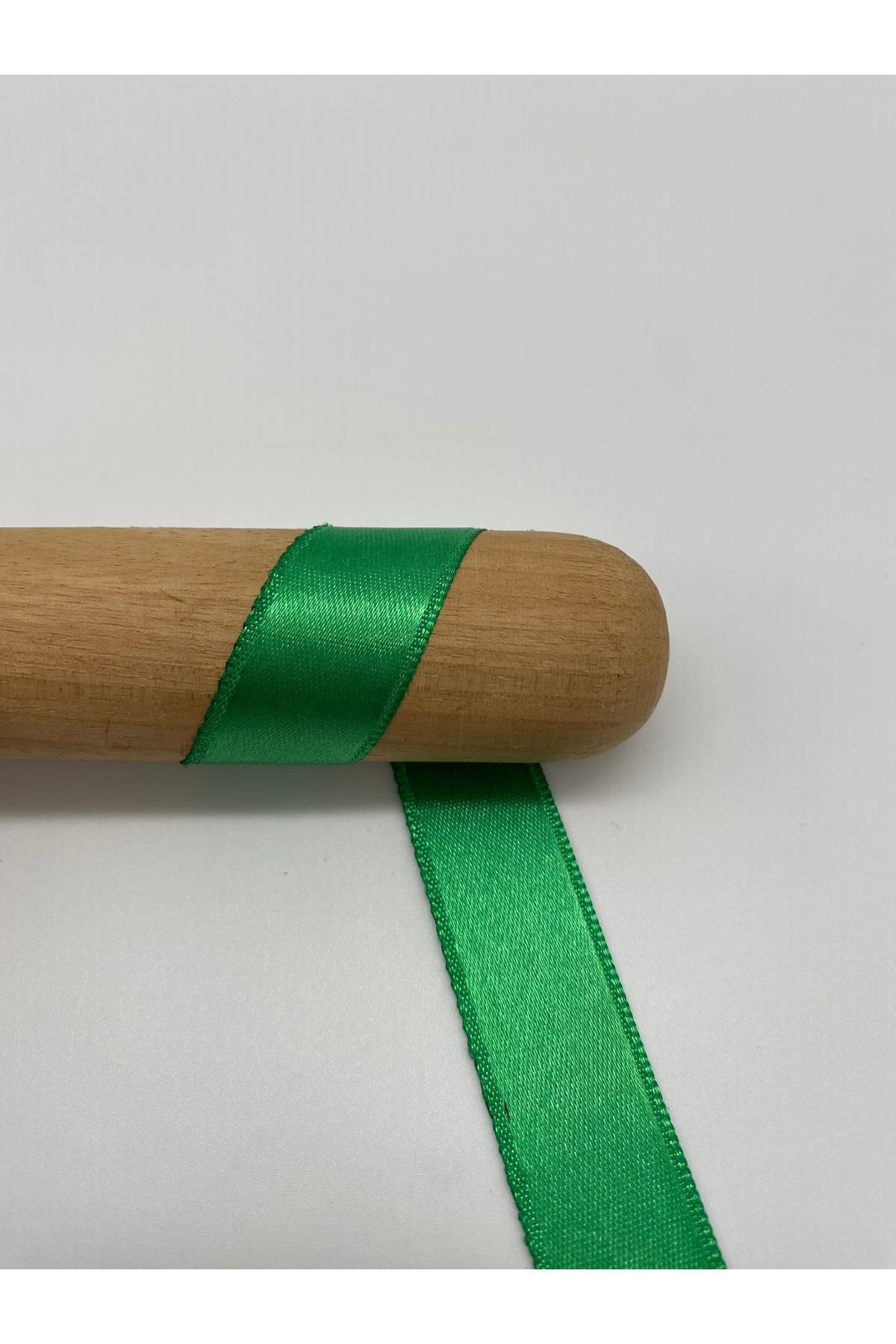 Yeşil Saten Kurdele 2 cm 10 Metre / Bohça-Süsleme-Dekor-Çiçek Kurdela No: 30