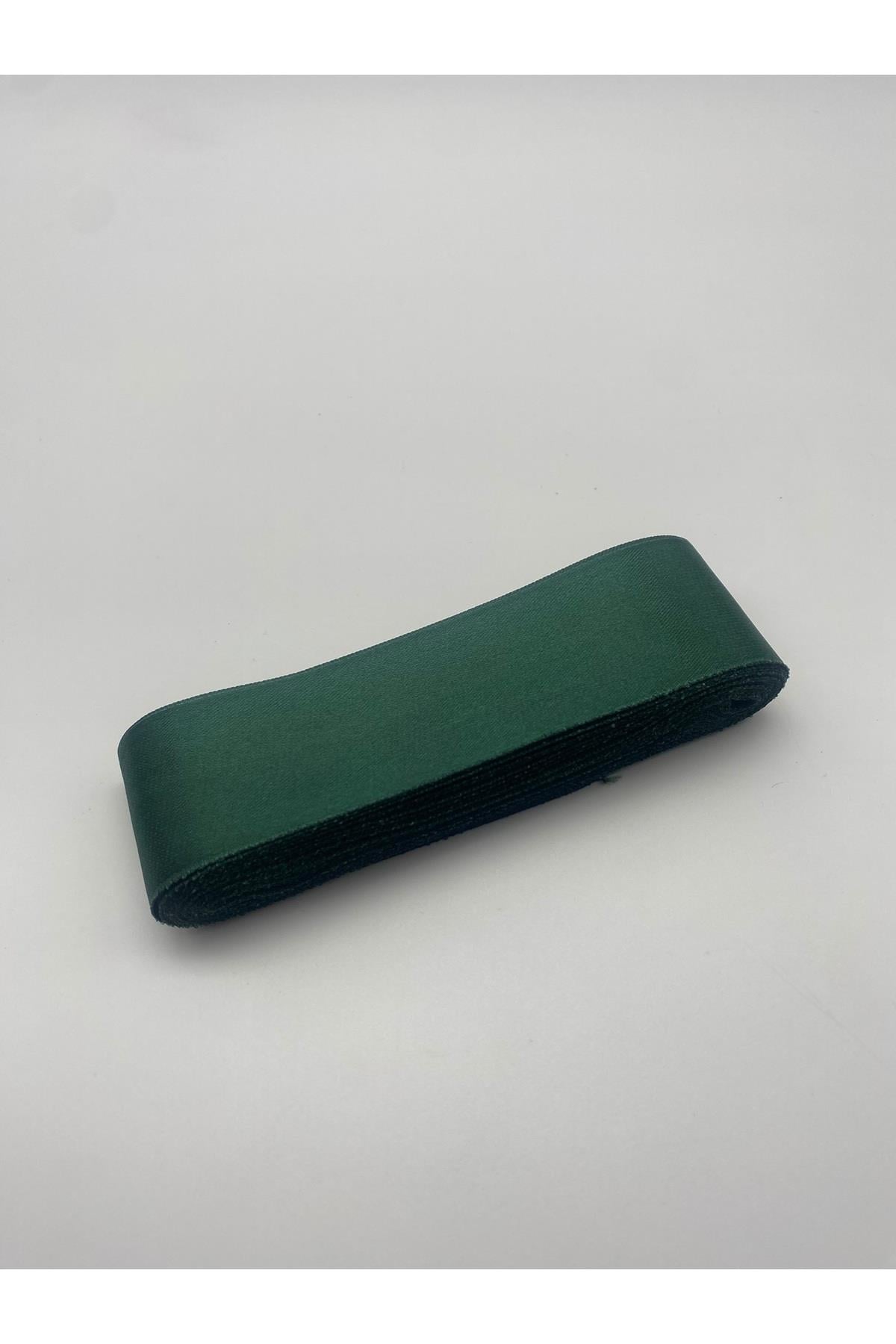 Zümrüt- Koyu Yeşil Saten Kurdele 4 cm 10 Metre Geniş Saten, Yılbaşı Süsleme Kurdela No:30