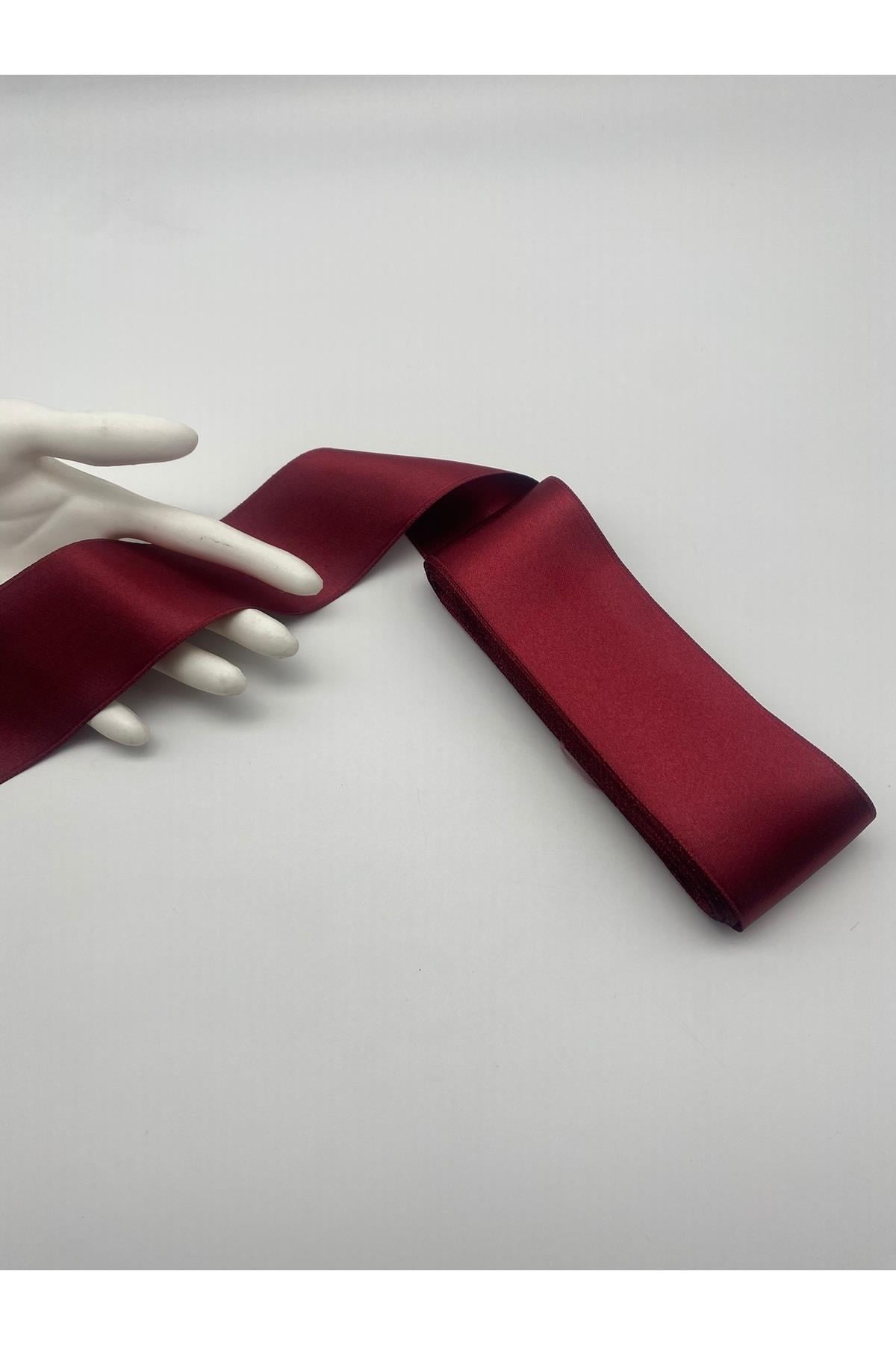 Zümrüt-Koyu Yeşil Saten Kurdele 6 cm 10 Metre Geniş Saten, Bohça-Yılbaşı Süsleme-Dekor Kurdela No:30