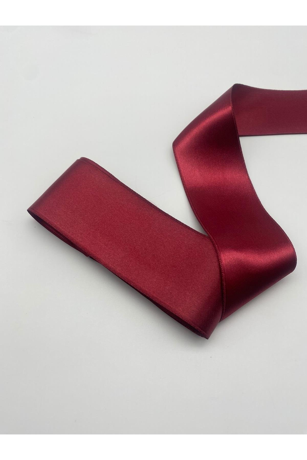 Zümrüt-Koyu Yeşil Saten Kurdele 6 cm 10 Metre Geniş Saten, Bohça-Yılbaşı Süsleme-Dekor Kurdela No:30