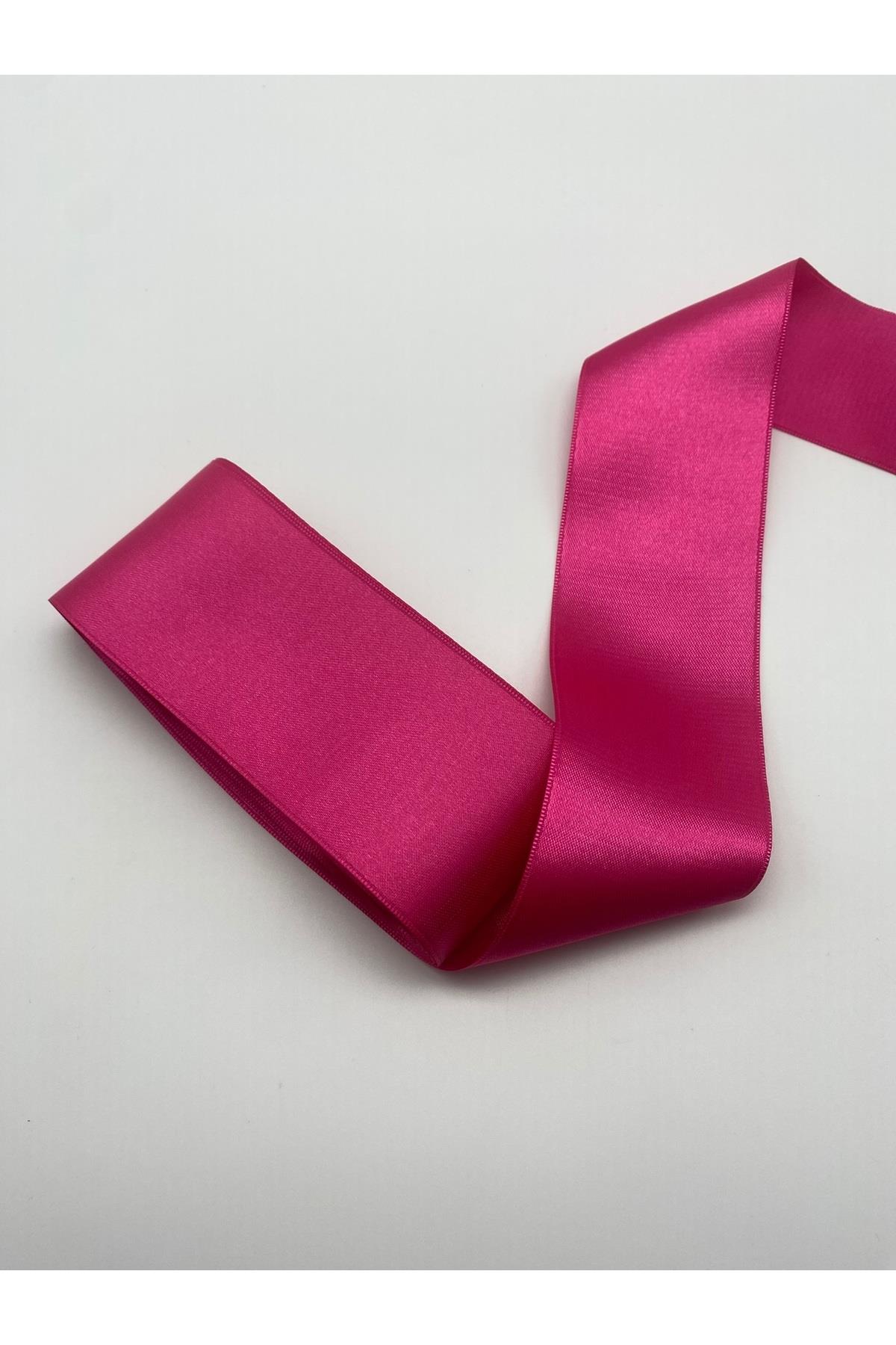 Zümrüt-Koyu Yeşil Saten Kurdele 6 cm 10 Metre Geniş Saten, Bohça-Yılbaşı Süsleme-Dekor Kurdela No:30