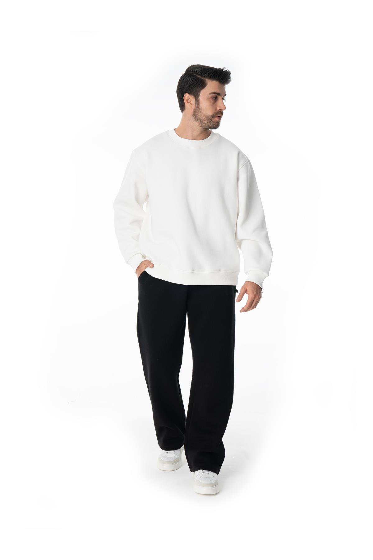 SIFIR YAKA SWEATSHİRT