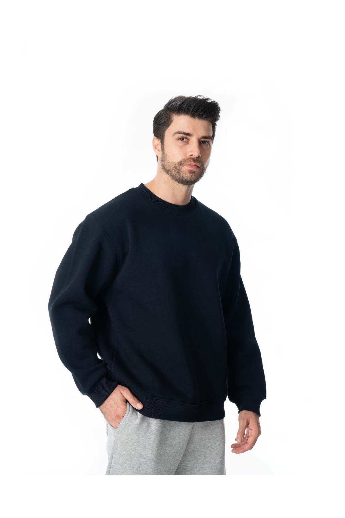 SIFIR YAKA SWEATSHİRT
