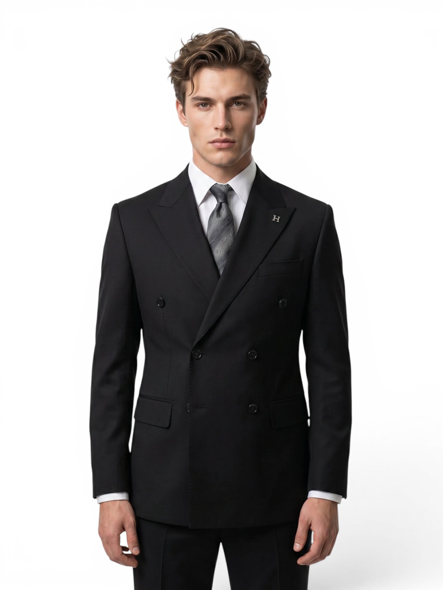 Signature | Onyx Siyah Kruvaze Takım Elbise