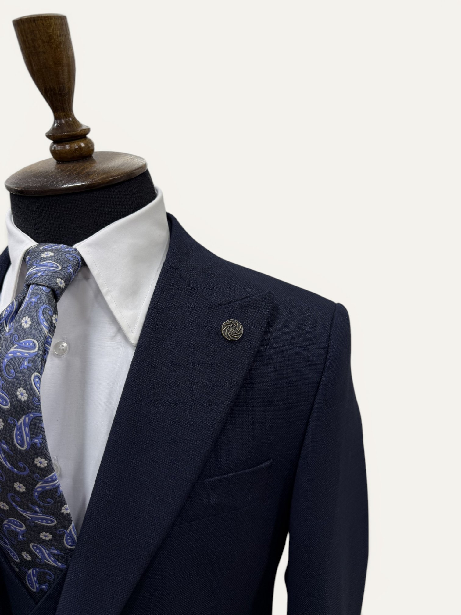 Signature | Safir Lacivert Yelekli Takım Elbise