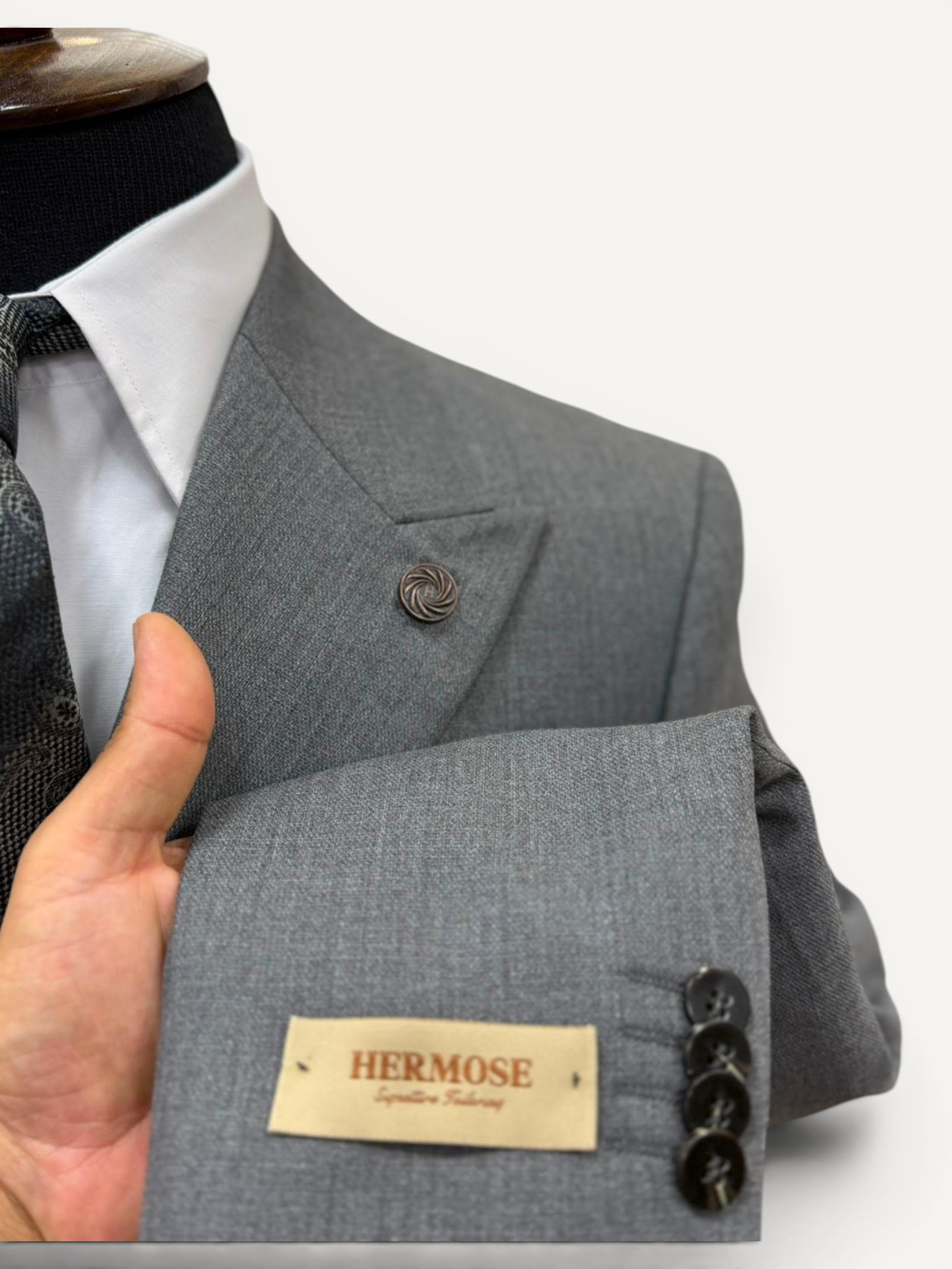 Signature | Sis Grisi Kruvaze Takım Elbise