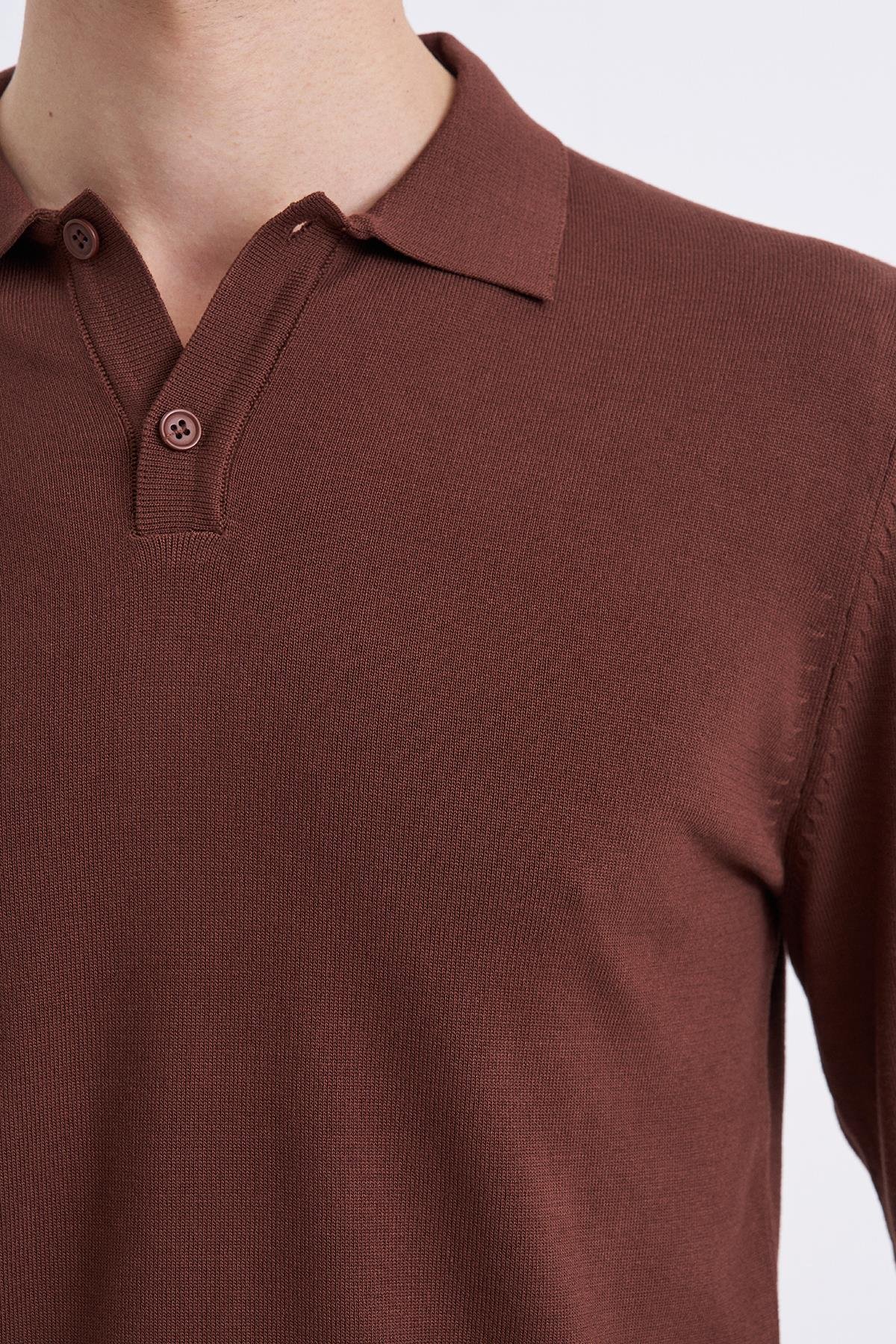 Erkek Polo Yaka Tişört - Kahve (4463)