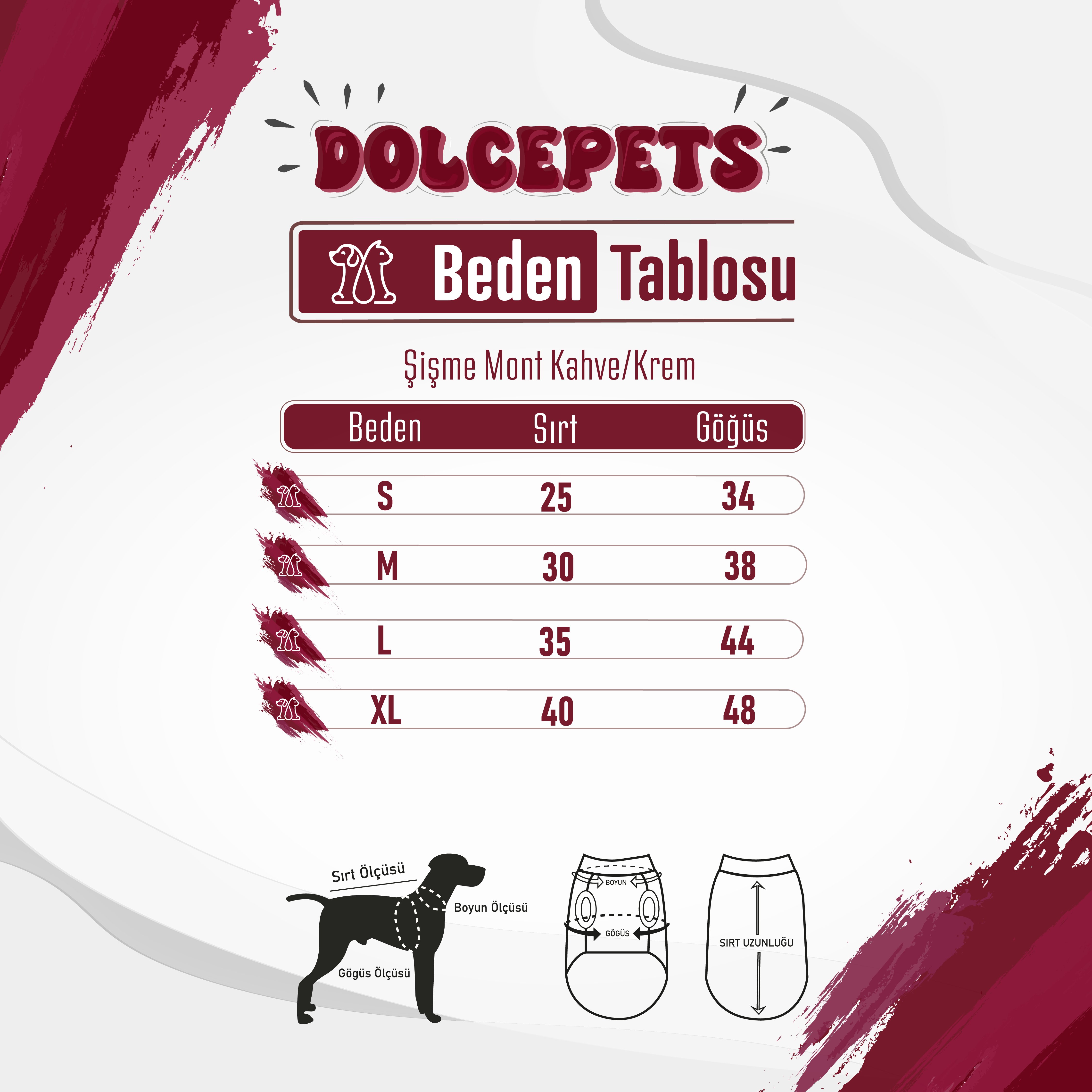 DolcePets Şişme Mont/Krem