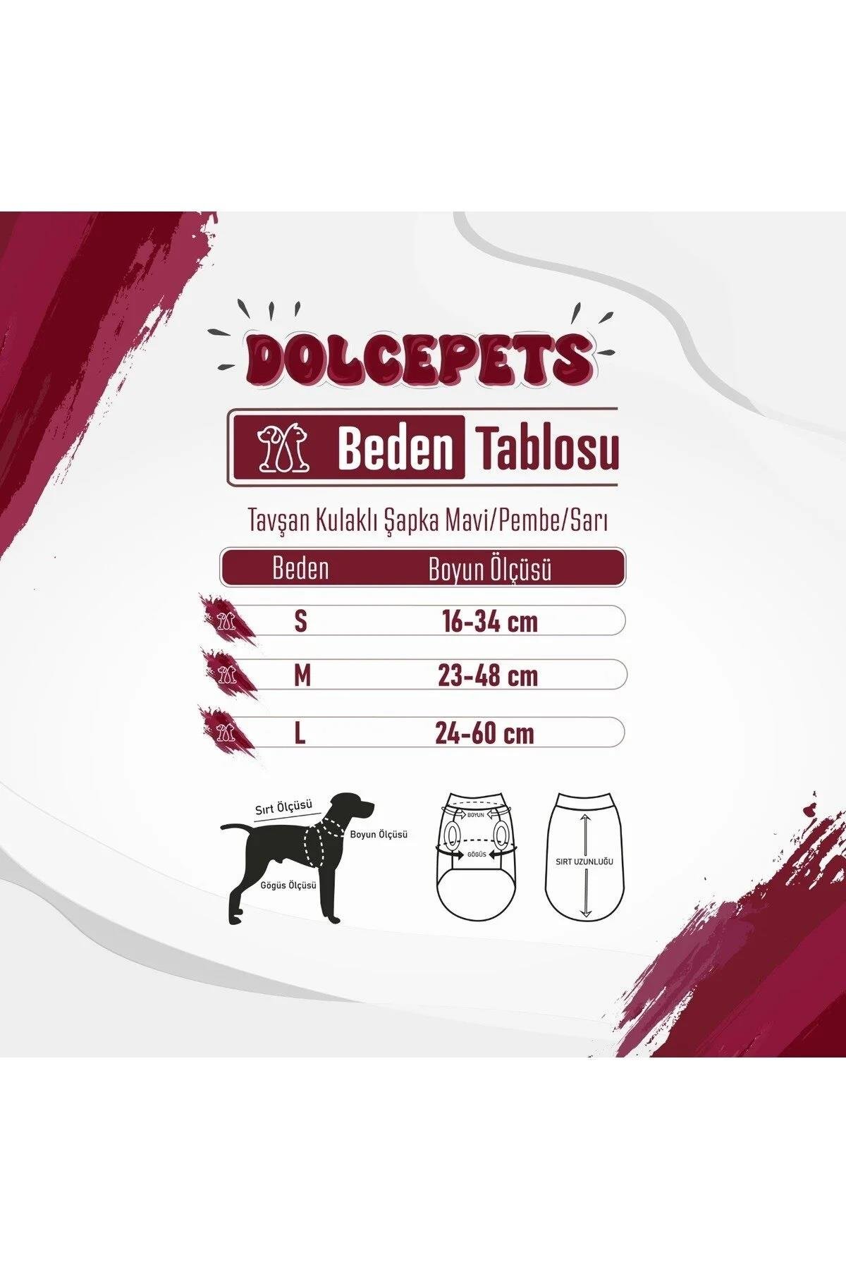 DolcePets Tavşan Kulaklı Şapka/Pembe