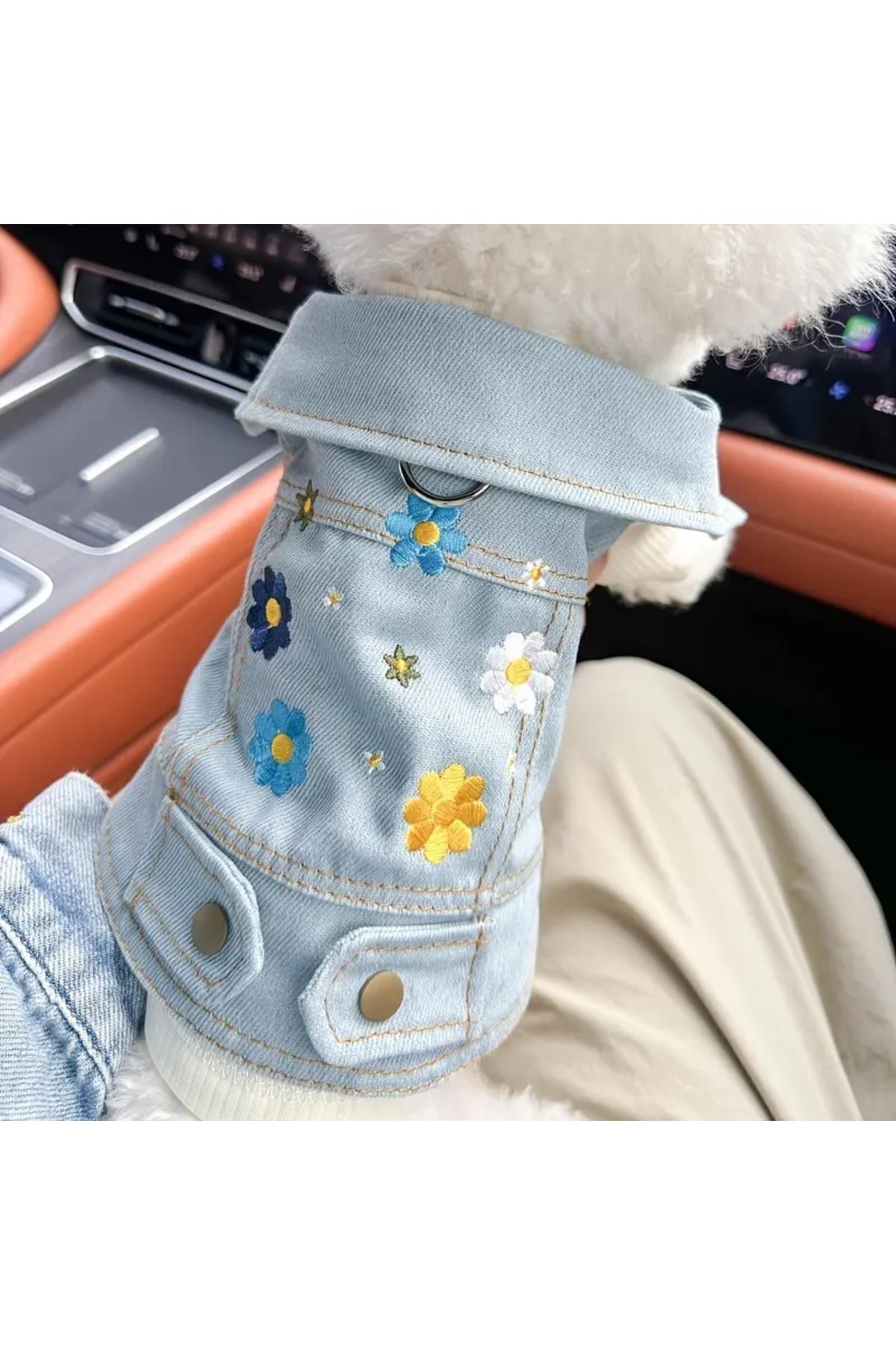 Kedi Köpek Kıyafeti Flower Kot Ceket