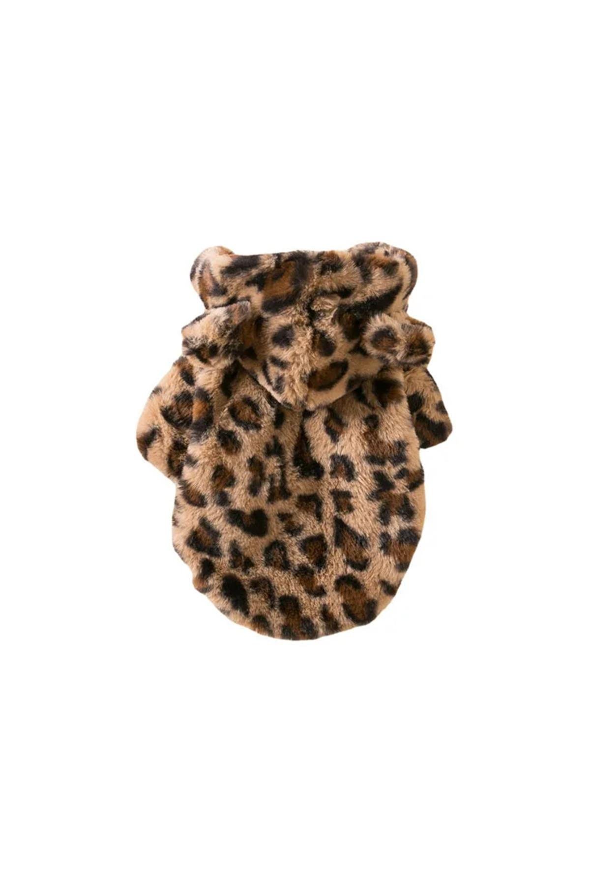 Kedi Köpek Kıyafeti Leopar Ceket