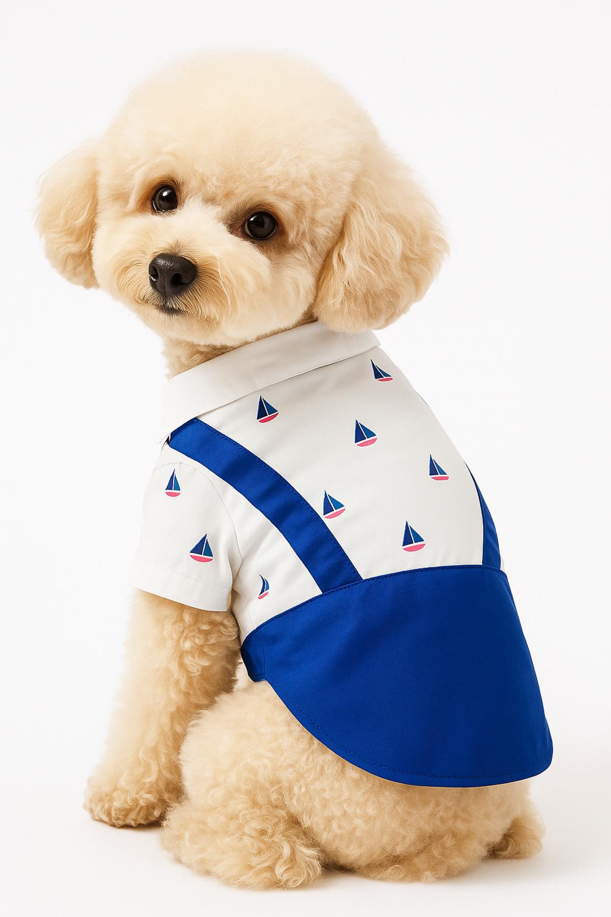 Kedi Köpek Kıyafeti Sail Shirt/Yelkenli Köpek Gömlek