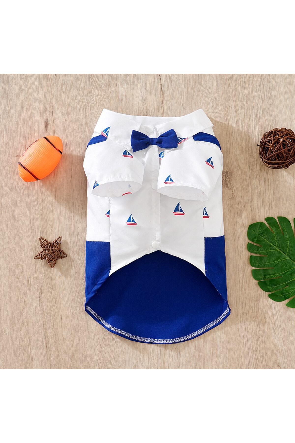 Kedi Köpek Kıyafeti Sail Shirt/Yelkenli Köpek Gömlek