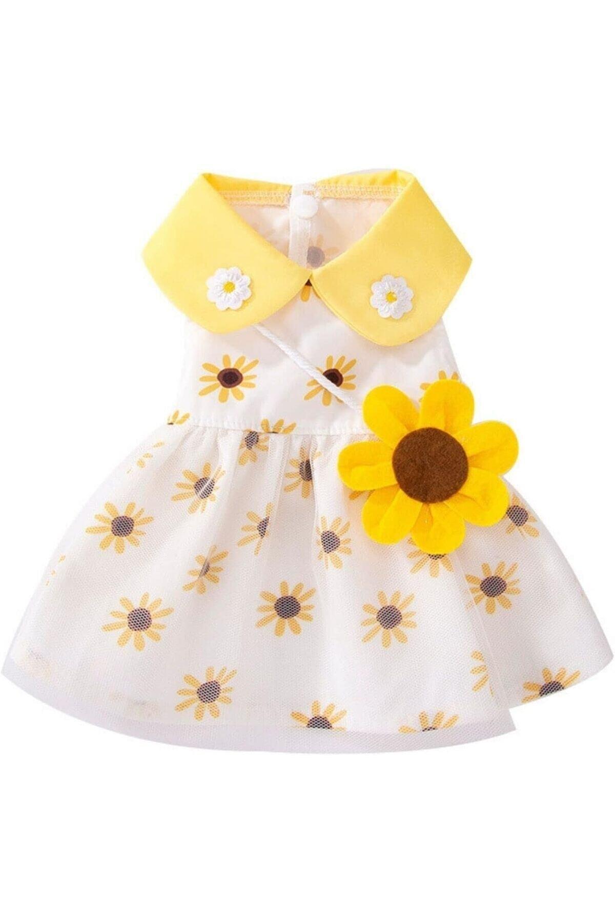 Kedi Köpek Kıyafeti SunFlower Dress/Ayçiçeği Elbise