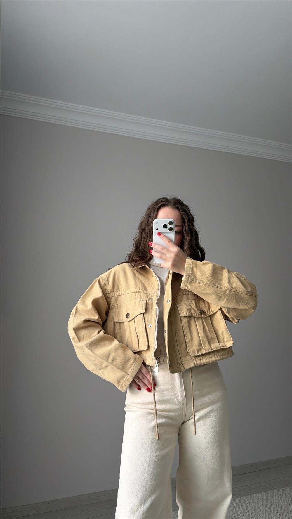 Gabardin Torba Cepli Ceket