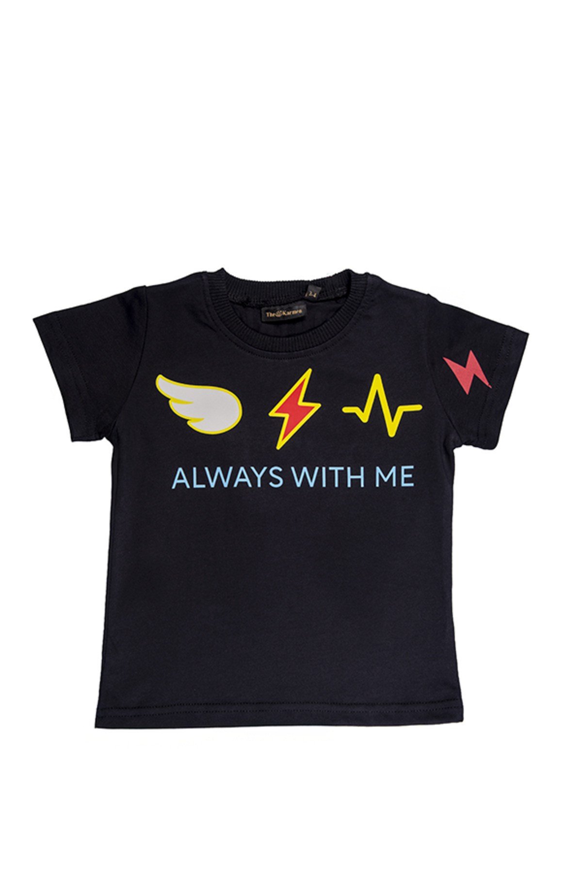 Always With Me Cesur Ruhlar İçin %100 Pamuk Baskılı Unisex Çocuk T-Shirt Tişört | 4-9 Yaş