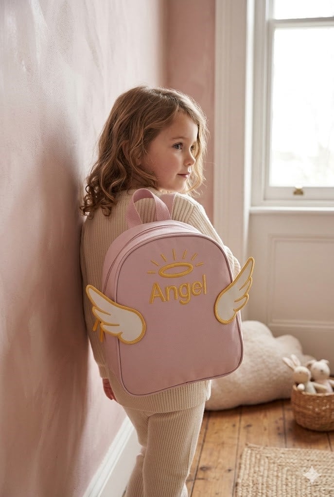 Angel Kanatlı Melek Kız Çocuk Okul Sırt Çantası | Anaokulu Kreş İlkokul
