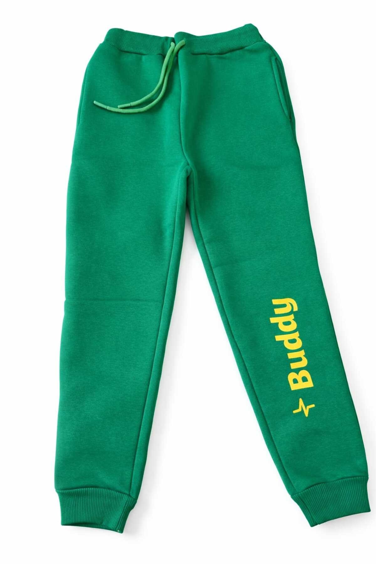 Buddy Sevimli Karakter Baskılı Unisex Çocuk Eşofman Altı Jogger Pantolon | 4-9 Yaş