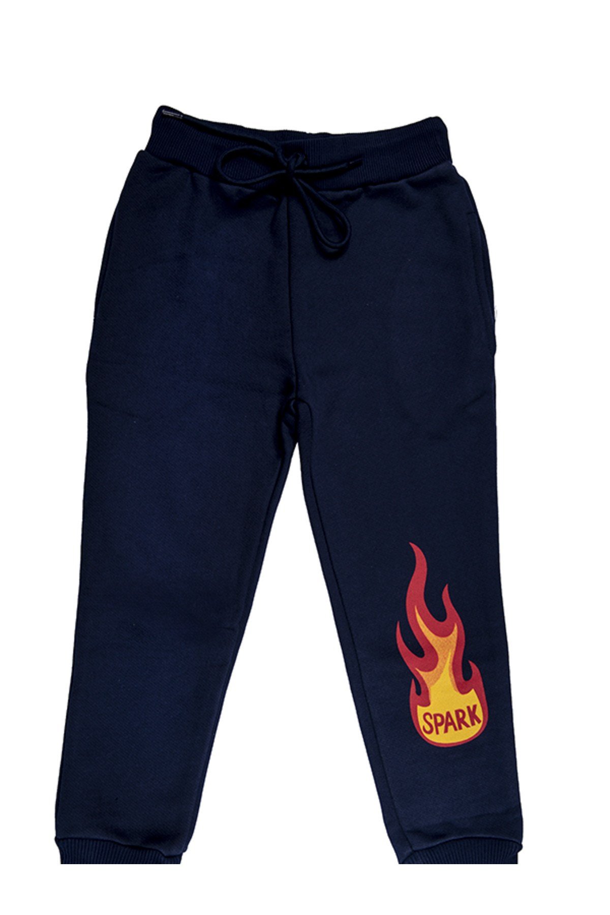 Spark Alev Baskılı Enerjik Unisex Çocuk Eşofman Altı Jogger Pantolon | 4-9 Yaş