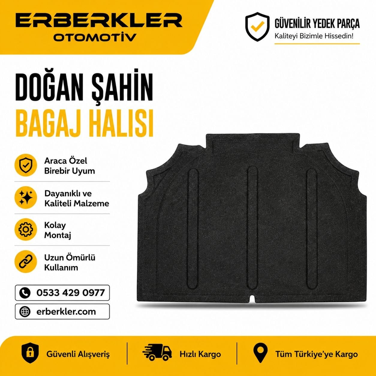 DOĞAN BAGAJ ORTA HALISI ( SİYAH )