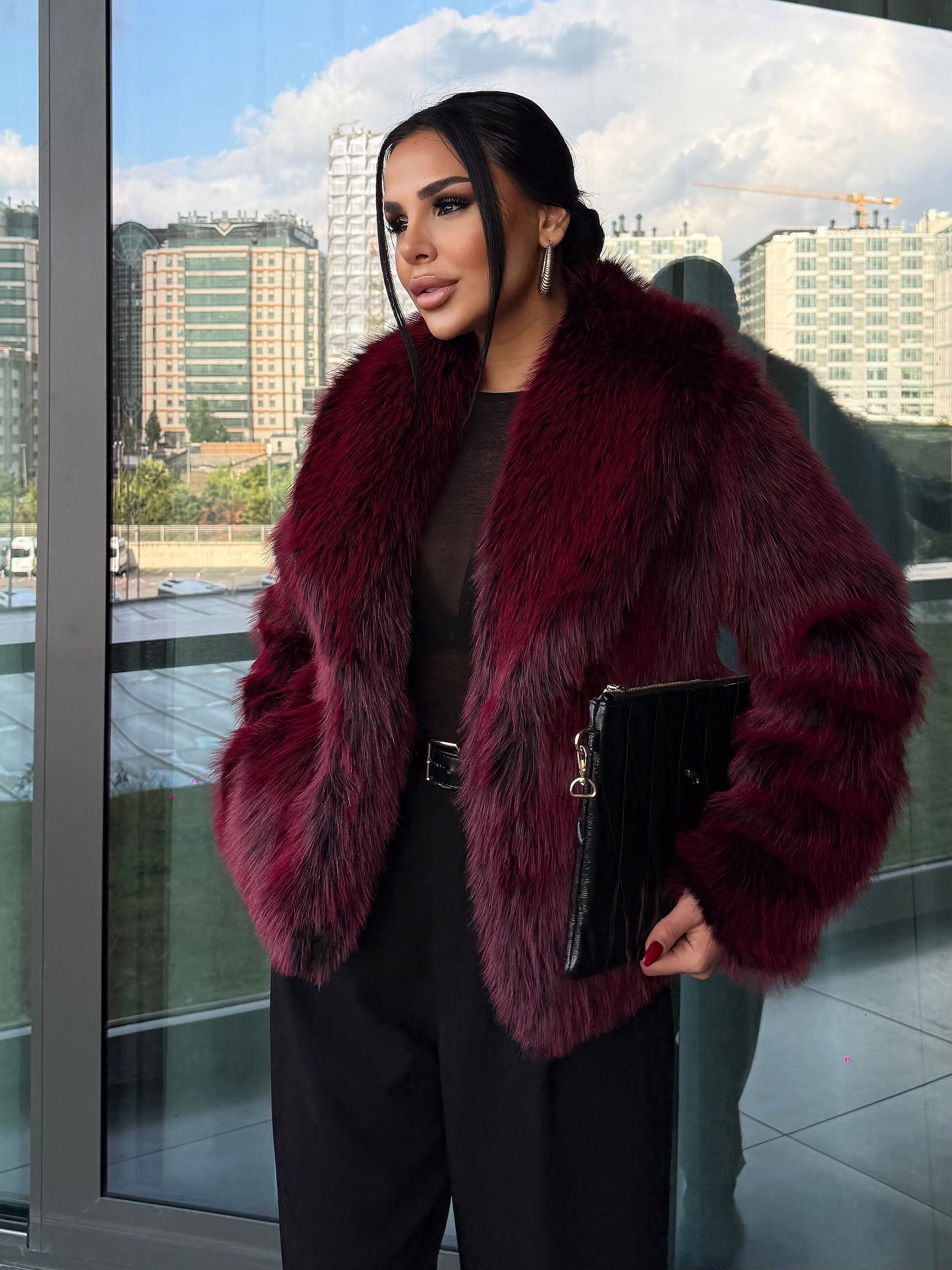 Belis Kürk Bordo