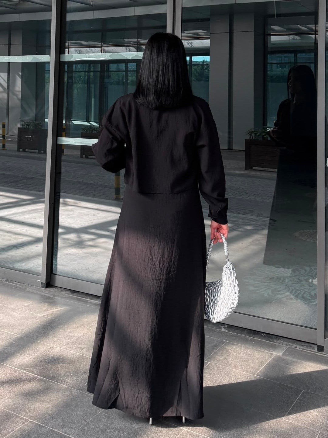 Crush Gömlek Detaylı Elbise Siyah