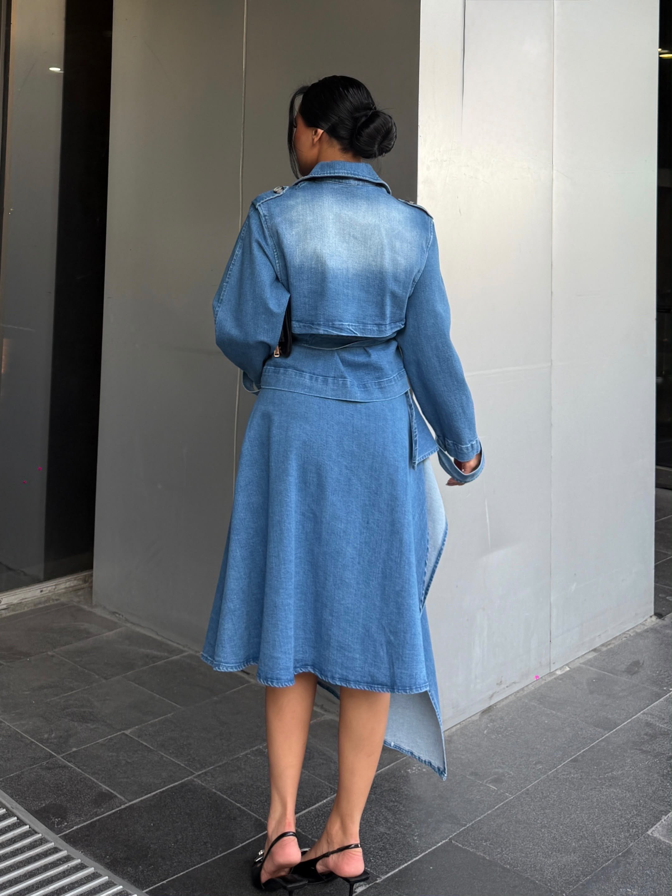 Elita Tasarım Denim Takım Mavi