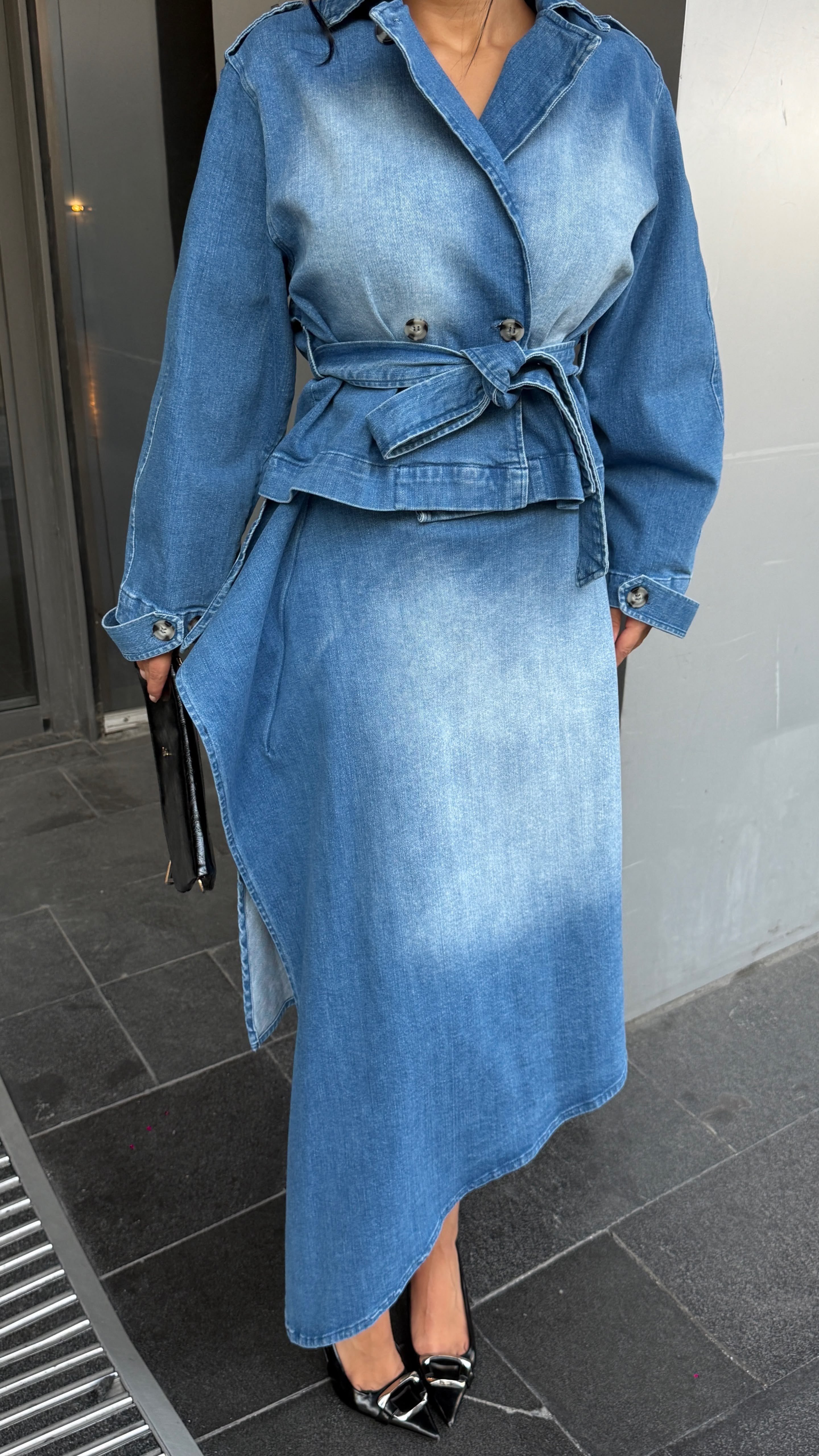 Elita Tasarım Denim Takım Mavi