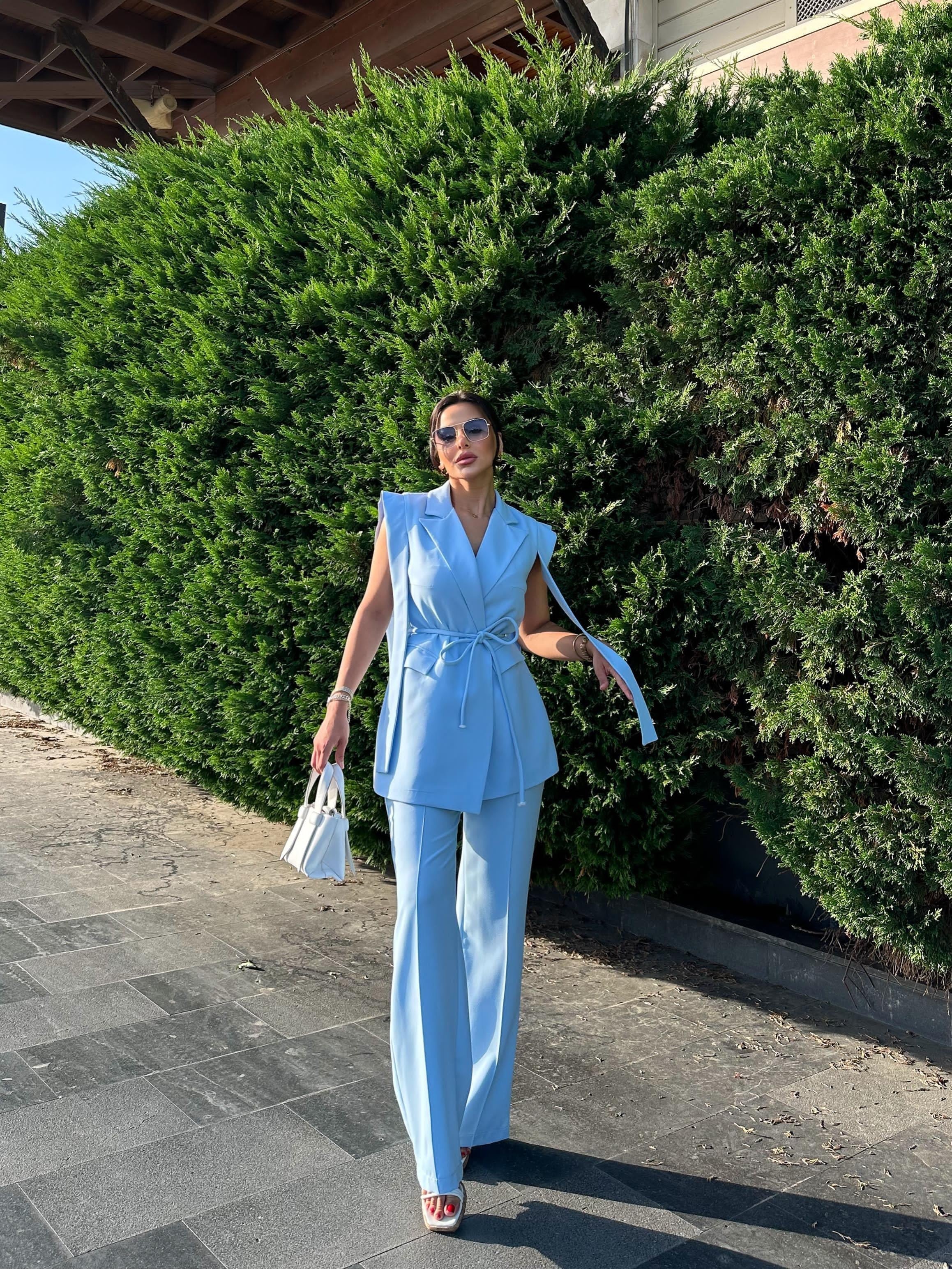 Hellie Yelekli Takım Bebe Mavi