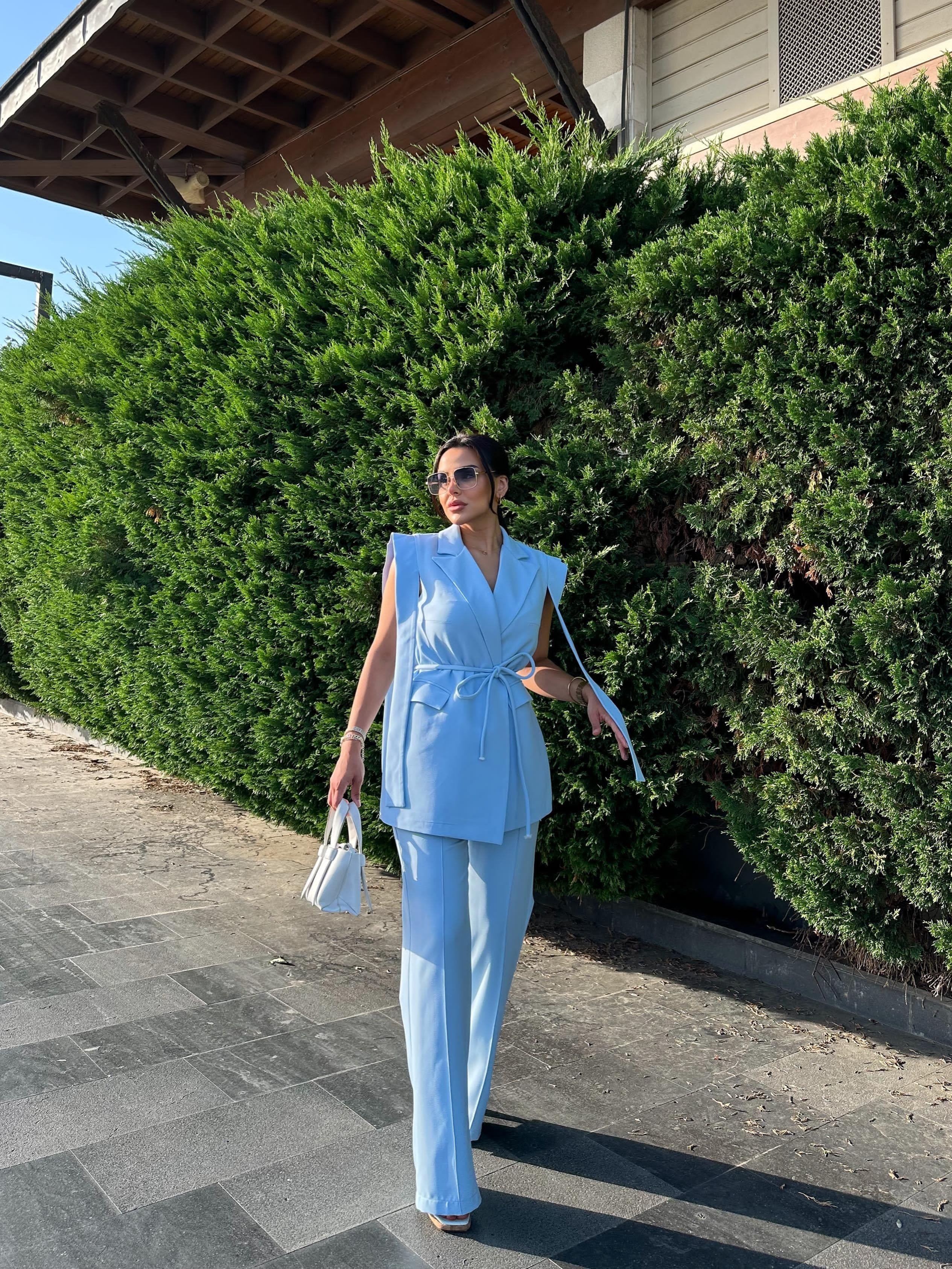 Hellie Yelekli Takım Bebe Mavi