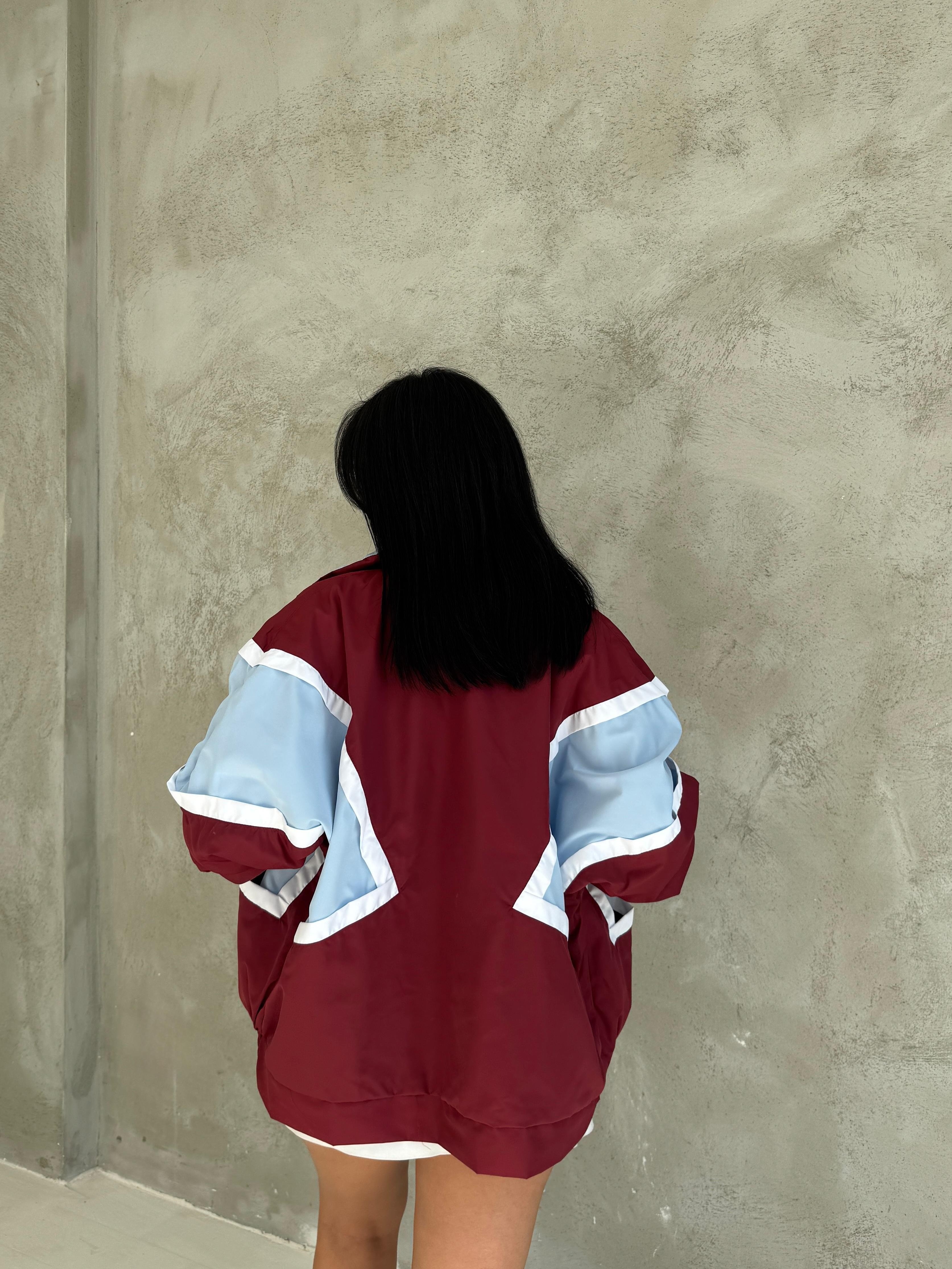Kenza Paraşüt Ceket Bordo
