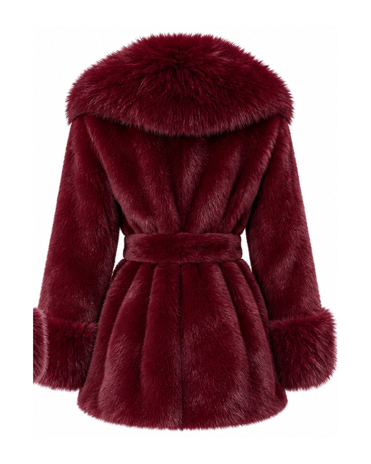 Laty İthal Angora Kürk Kısa Bordo