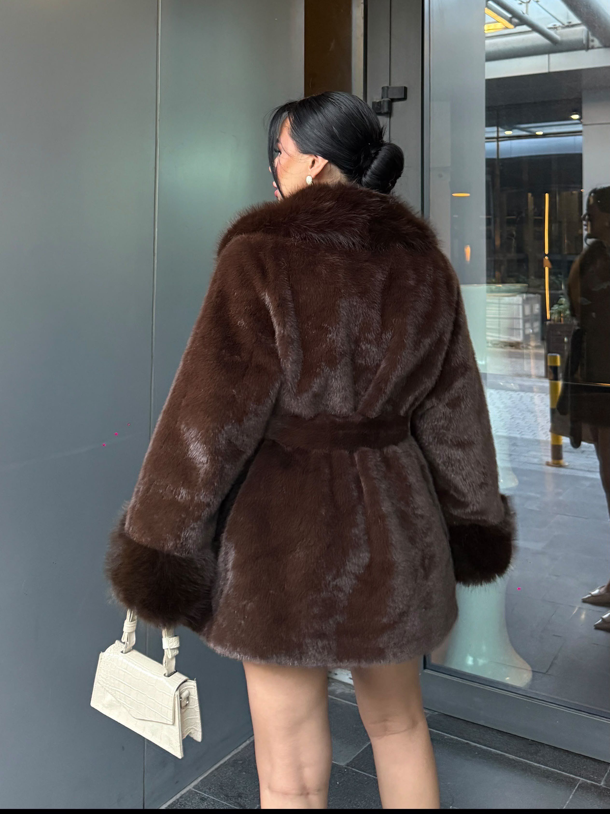 Laty İthal Angora Kürk Kısa Kahve