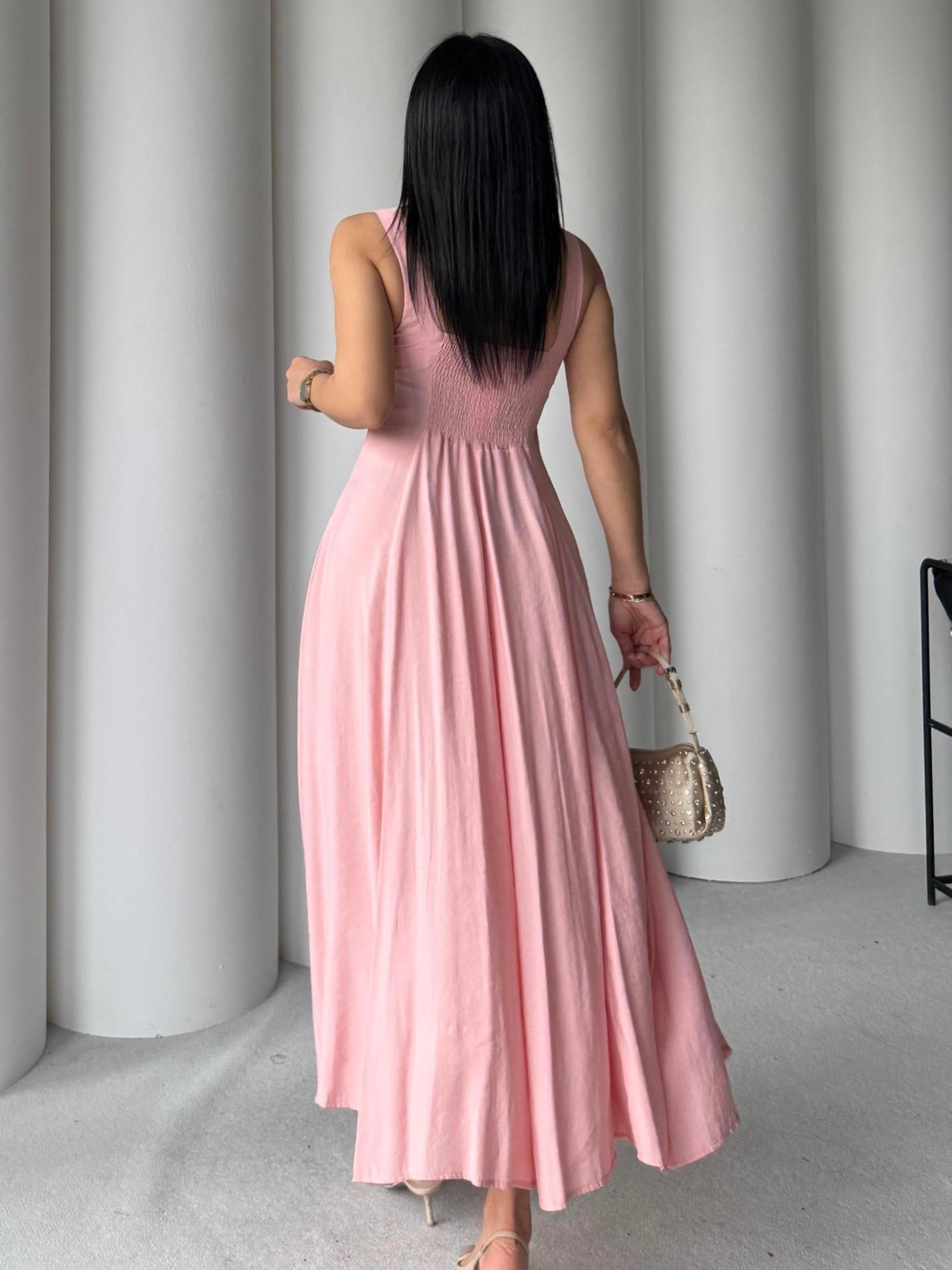 Lotus Midi Boy Elbise Pembe