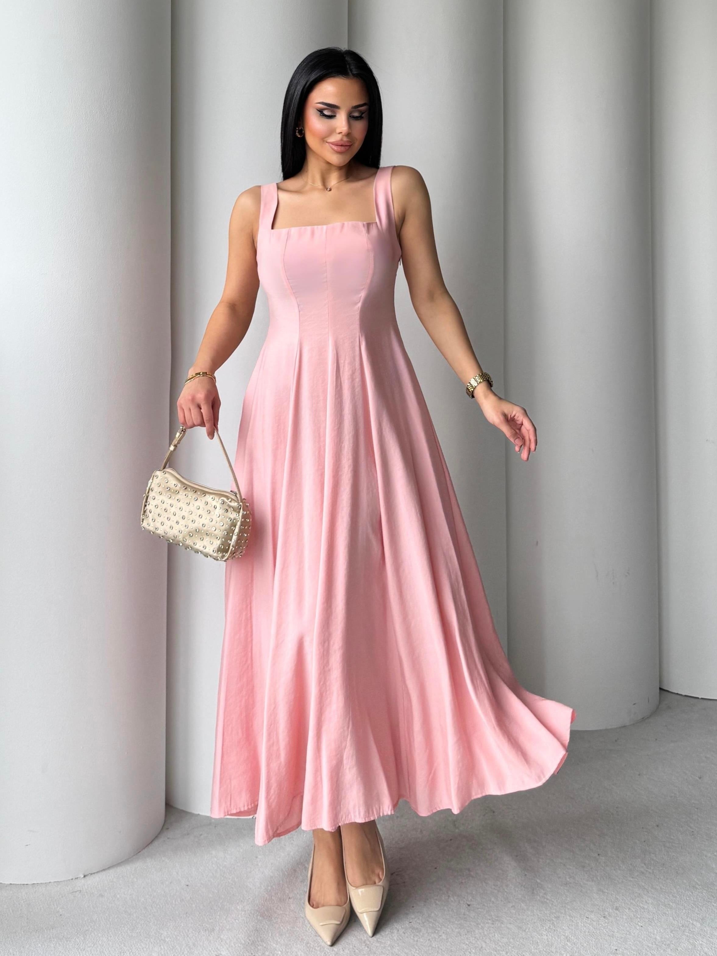 Lotus Midi Boy Elbise Pembe