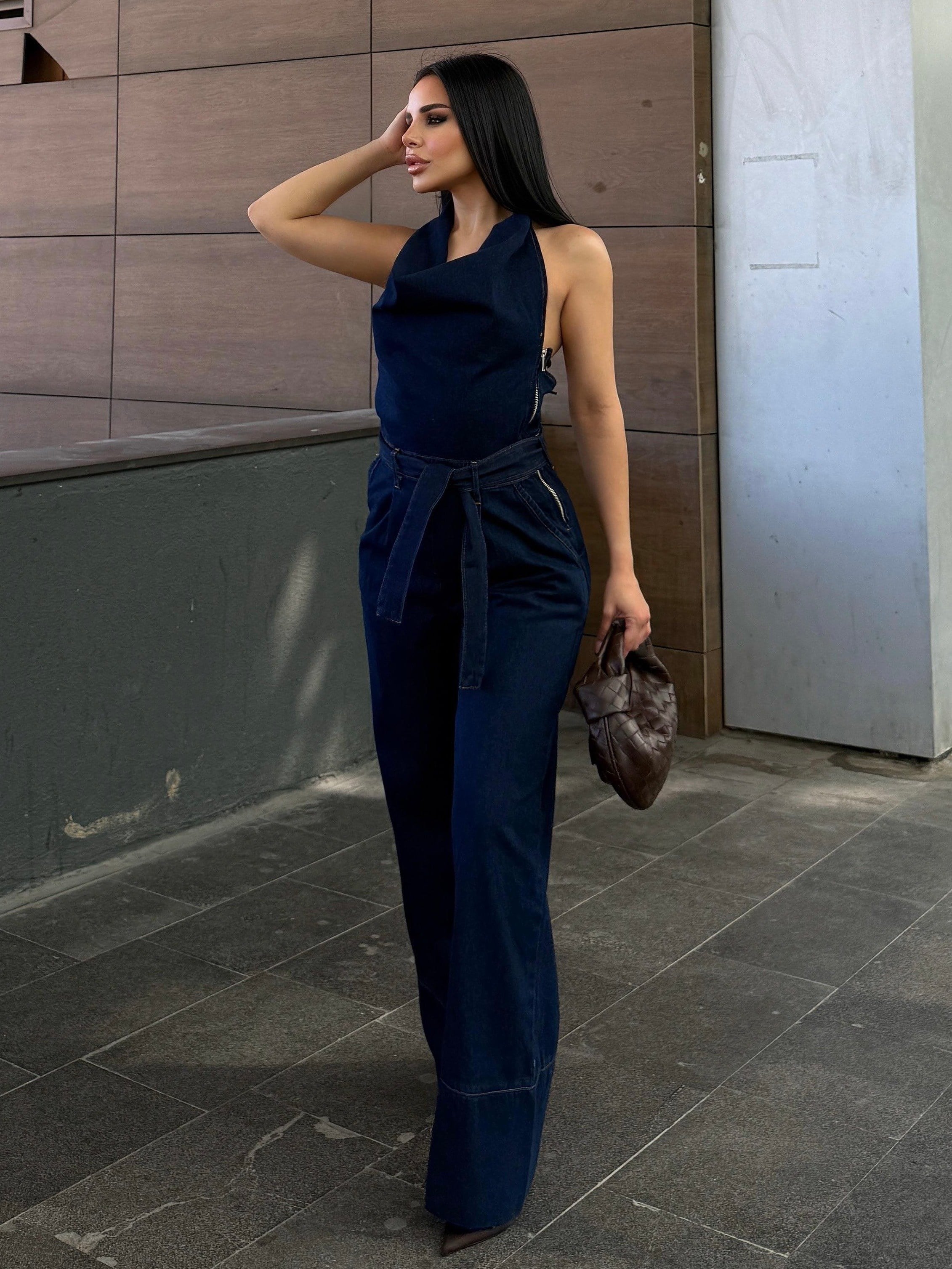 Nilsa Denim Tulum Lacivert