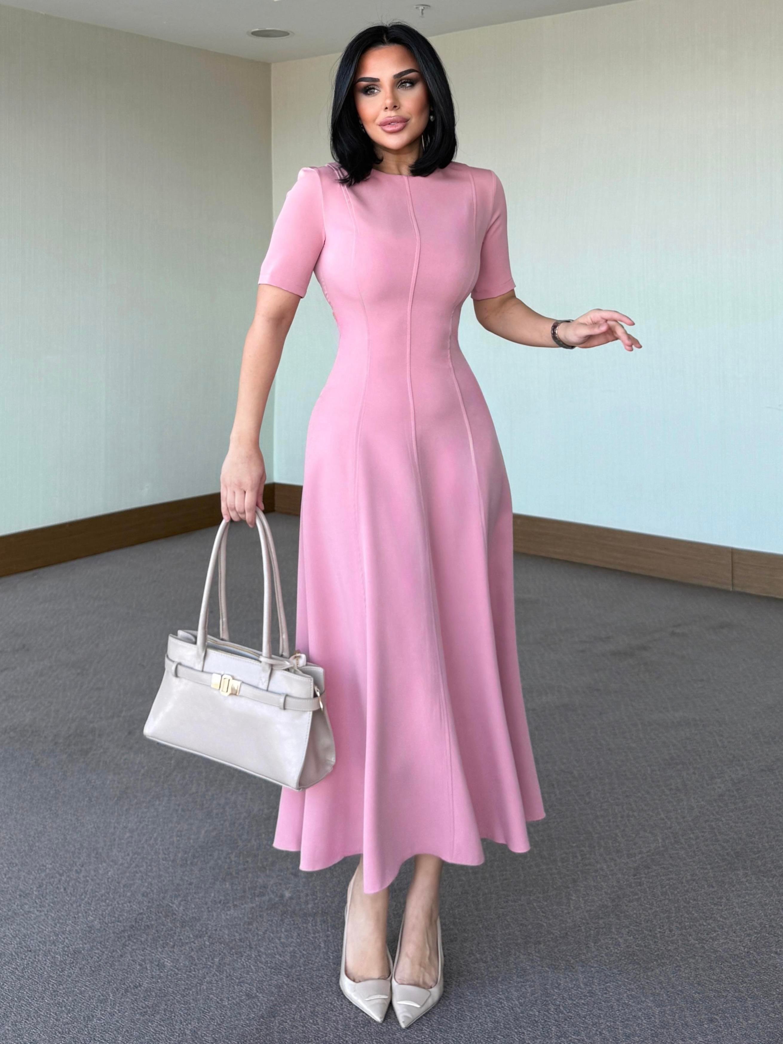 Olgata Elbise Pembe